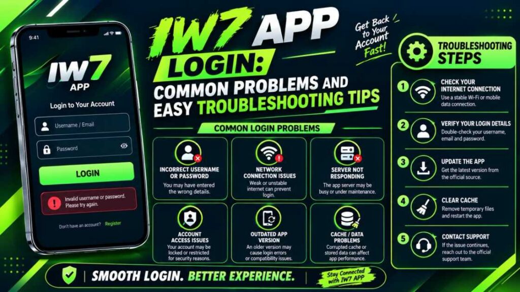 IW7 APP Login and Troubleshooting Guide