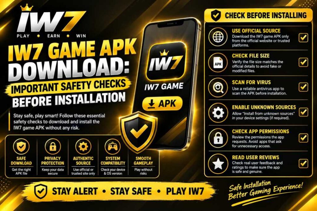 IW7 Game APK Download Safety Checks Before Installation