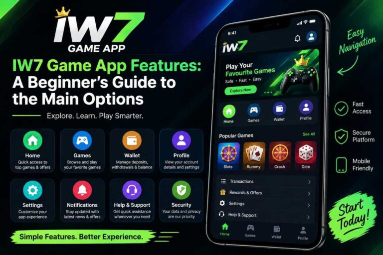IW7 Game App main dashboard and features